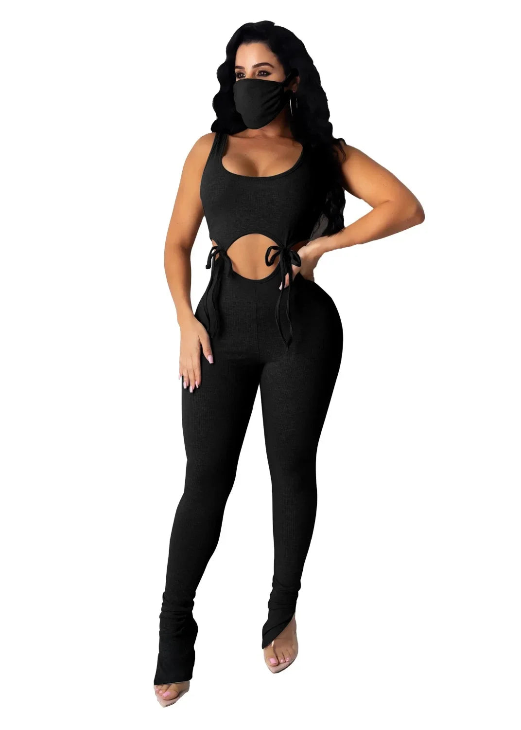 New Style Cross-Border CY11223 Amazon Ebay Fast Selling Wish European American Tied Sleeveless Jumpsuit Long Pants/Nine Point Se