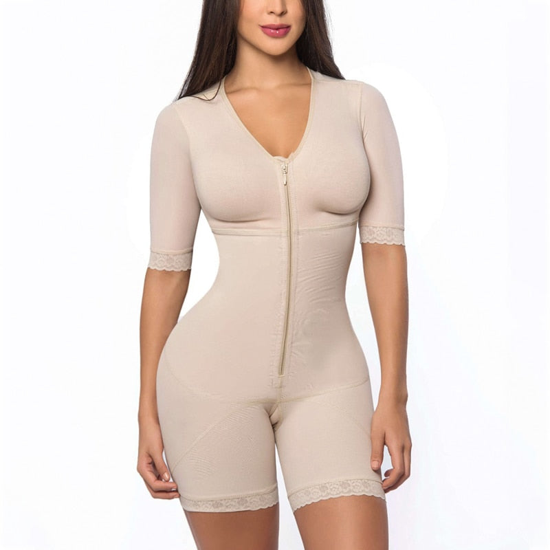 Women Faja Bodysuit With Cups, Waist Corset