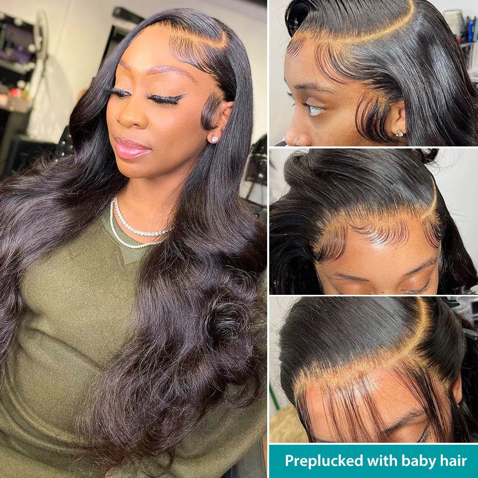 FROST HUMAN HAIR COLLECTION 30 40 Inch Body Wave Lace Front Wigs for Women Human Hair Wigs Brazilian Hair 13x4 Full Hd Lace Frontal Wig Loose Body Wave Wig