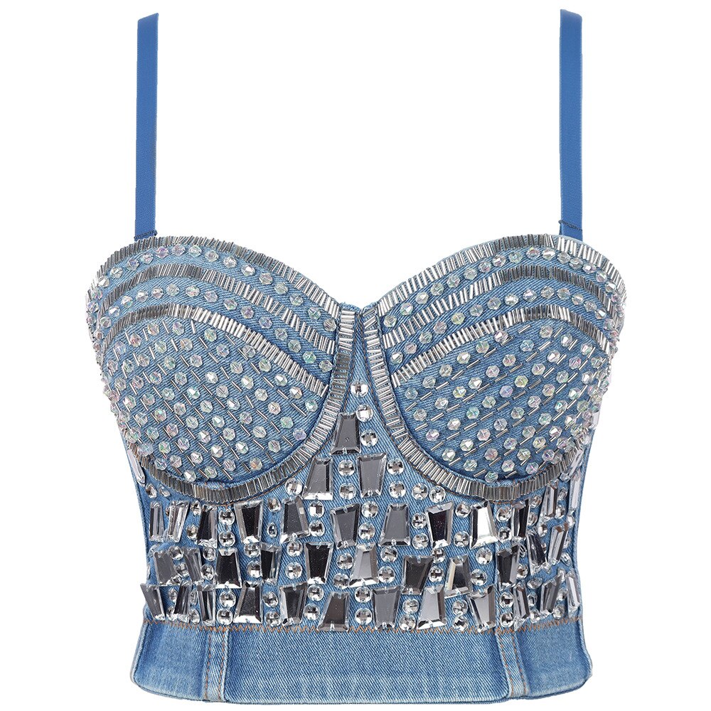 crop top sexy lux style jeans
