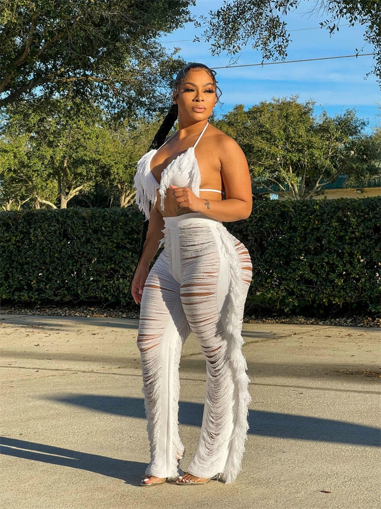 Sexy Women Knitted Set Two PIECE