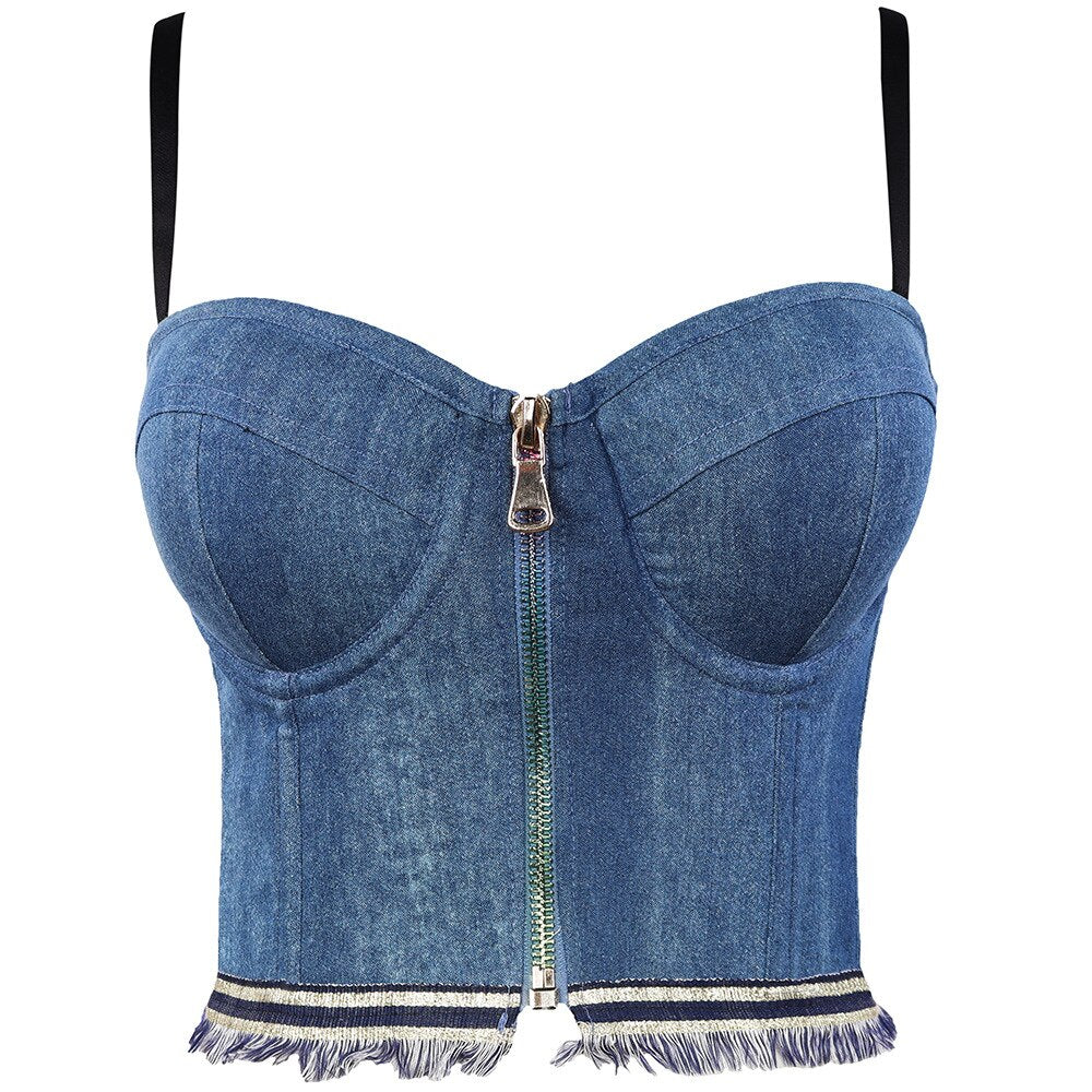 crop top sexy lux style jeans