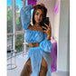 Mesh Sheer Beach Cover-Ups Women Beach Bikini Dress See-Through Long Sleeve Crop Tops Beach Dress For Women