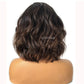Brown Color Silk Base Full Lac Wig Short Wave Virgin Brazilian Human Hair 5x4.5 Silk Top Full Lace Wigs Pre Plucked