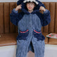 Boys Coral Velvet Night-Robe Autumn and Winter Thickened Heattech Children's Long Pajamas Boy Teen Bathrobe 2024 New Arrival