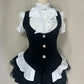 Summer Vintage Elegant Y2K Woman 2 Piece Sets Punk Gothic Strapless Crop Tops +High Waist Ruffle Skirt Female Party Outfits 2025