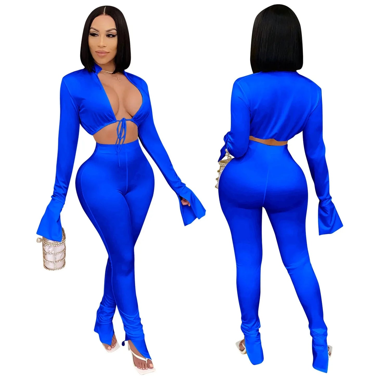 Creative Y9910 2021 Spring Season OLElegant Women's Clothing Polyester Pants Suit Fashionable Casual Suit Skirt Set