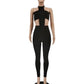 Weird Puss Sexy Backless 2 Piece Set Women Stretch Tube Top+Skinny Halter Jumpsuit Fitness Street Matching Party Club Overalls