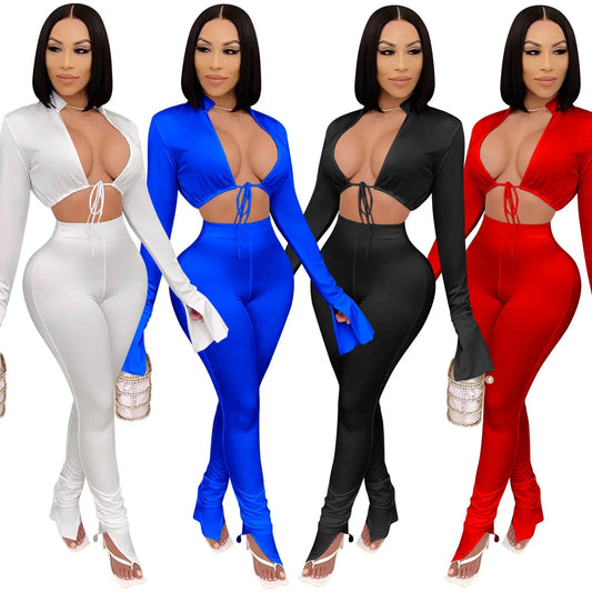 Creative Y9910 2021 Spring Season OLElegant Women's Clothing Polyester Pants Suit Fashionable Casual Suit Skirt Set