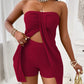 High-Rise Side Slit Shorts Co-Ord Set Adjustable Straps & Slimming Casual Style