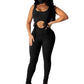 New Style Cross-Border CY11223 Amazon Ebay Fast Selling Wish European American Tied Sleeveless Jumpsuit Long Pants/Nine Point Se