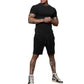 Men's T-shirt and shorts set, short-sleeved T-shirt and shorts set, two-piece set, beach sportswear