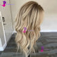 Ash Blonde #8/613 Human Hair Body Wave Glueless 180% Density Blonde Full Lace Wigs Bleached Knots 13x4 Lace Front Human Hair Wig