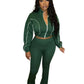 CM.YAYA Active Women's Set Zipper Sweatshirt Jacket and Long Pants Suit 2025 Sporty Fitness Two 2 Piece Sets Outfit Tracksuit