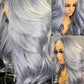 Grey Wigs 100% Raw Vietnamese Human Hair Wigs Body Wave Silver Lace Front Human Hair Wigs For Women Gray 13x6 HD Lace Wigs