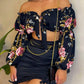 Summer Sexy Skirts Two Piece Set Women Chic Slash Collar Lantern Sleeves Crop Top & Solid Pattern Shirring Bodycon Dress Sets