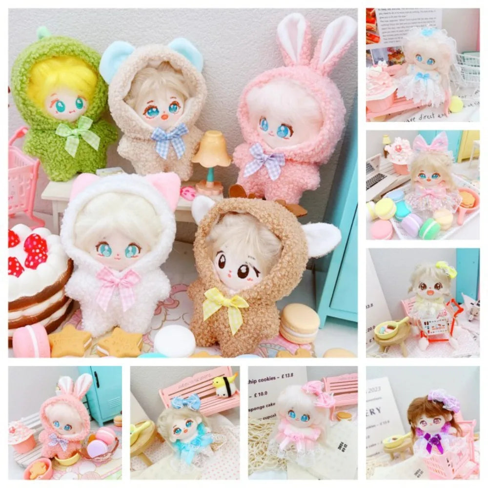 Dress Up 10cm Cotton Doll Clothes Onesuit One-piece Dress Star Doll Clothes Animals Kawaii No Attributes Dolls Clothes