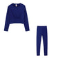 2023  New  AutumnWomen's Pure Color Sports Waist Suit Fashion Casual Two-piece Set