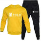 A two-piece set of men's round-neck pullover and jogging pants for autumn and winter fashion fitness outdoor casual sportswear