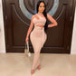 2021 New Women's Cross-Border Dress CY1324 Tank Top Waist Tie Dress European And American Style Fashionable Tank Dress