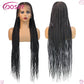 Synthetic Tribal Braided Wigs For Black Women 36" Full Lace Front Wig Braid African Hair Cornrow Braids Lace Wigs Braided Wigs