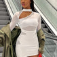 Weird Puss Sexy Mesh Dress Women Y2K Patchwork Hollow Solid Zip Summer Trend Skinny Elegant Hipster Stretch Bodycon Clubwear