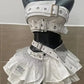 Autumn Y2k Elegant 3 Piece Set Woman Spicy Girls Plaid Bra + White Print Long Sleeve Tops + Red Chic Mini Skirt Korean Fashion