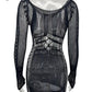 Hollow Out Summer Dresses Casual Women 2022 Fashion Beach Strench See Through Sexy Design Underwear Clubwear Dress