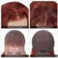 Reddish Brown Bob Wig Human Hair Short Straight Brown Bob Lace Front Wigs Human Hair 13X4 Transparent Lace Wigs Colored