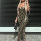 Dulzura Jumpsuit Backless Cross Straps Sexy Shinning Vocation 2024 Spring Summer For Women'S Clothing Party Clubwear