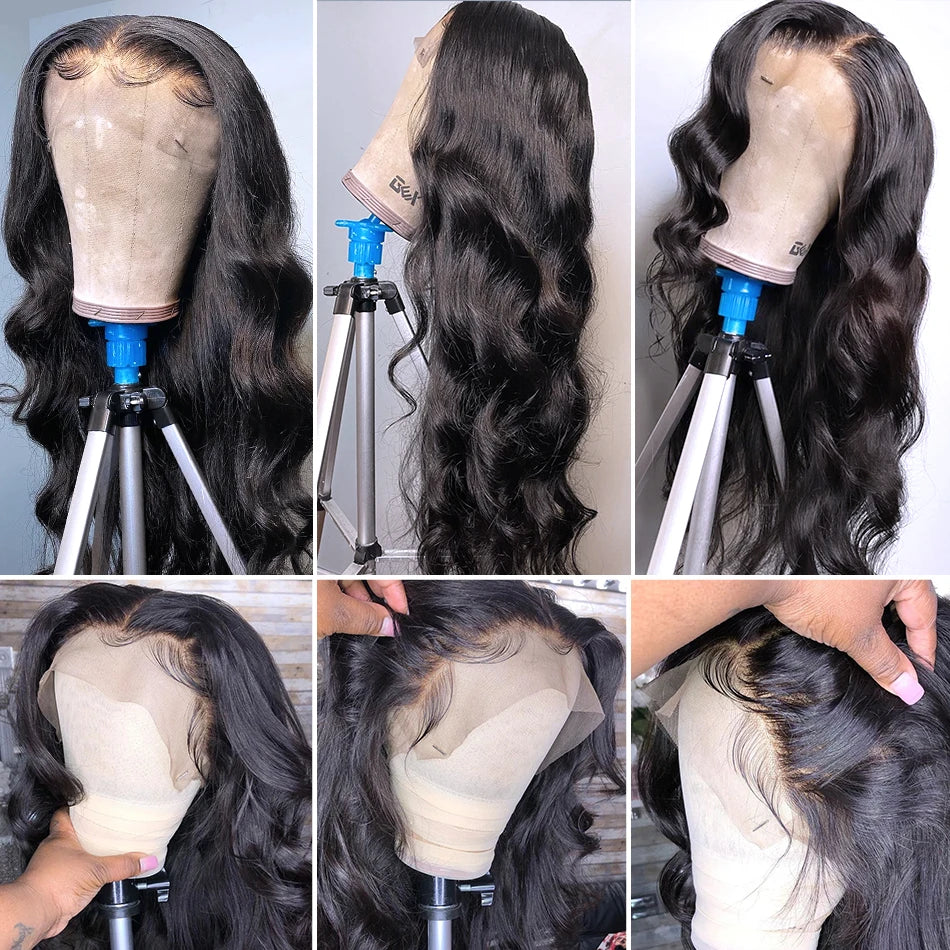 200 Density 40 Inch Body Wave 13x6 Hd Lace Frontal Wigs Human Hair Brazilian Pre Plucked Lace Wigs For Women 13x4 Lace Front Wig
