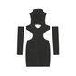 Spring Summer New European and American Solid Color Sexy Hollow Hanging Neck Tight Wrapped Hip Dress