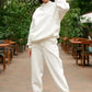 autumn tracksuit outfit set Women Two Piece Set hoodies Hooked Leisure Wide Leg Long Pants Sets Slim Fit Office Ladies Autumn