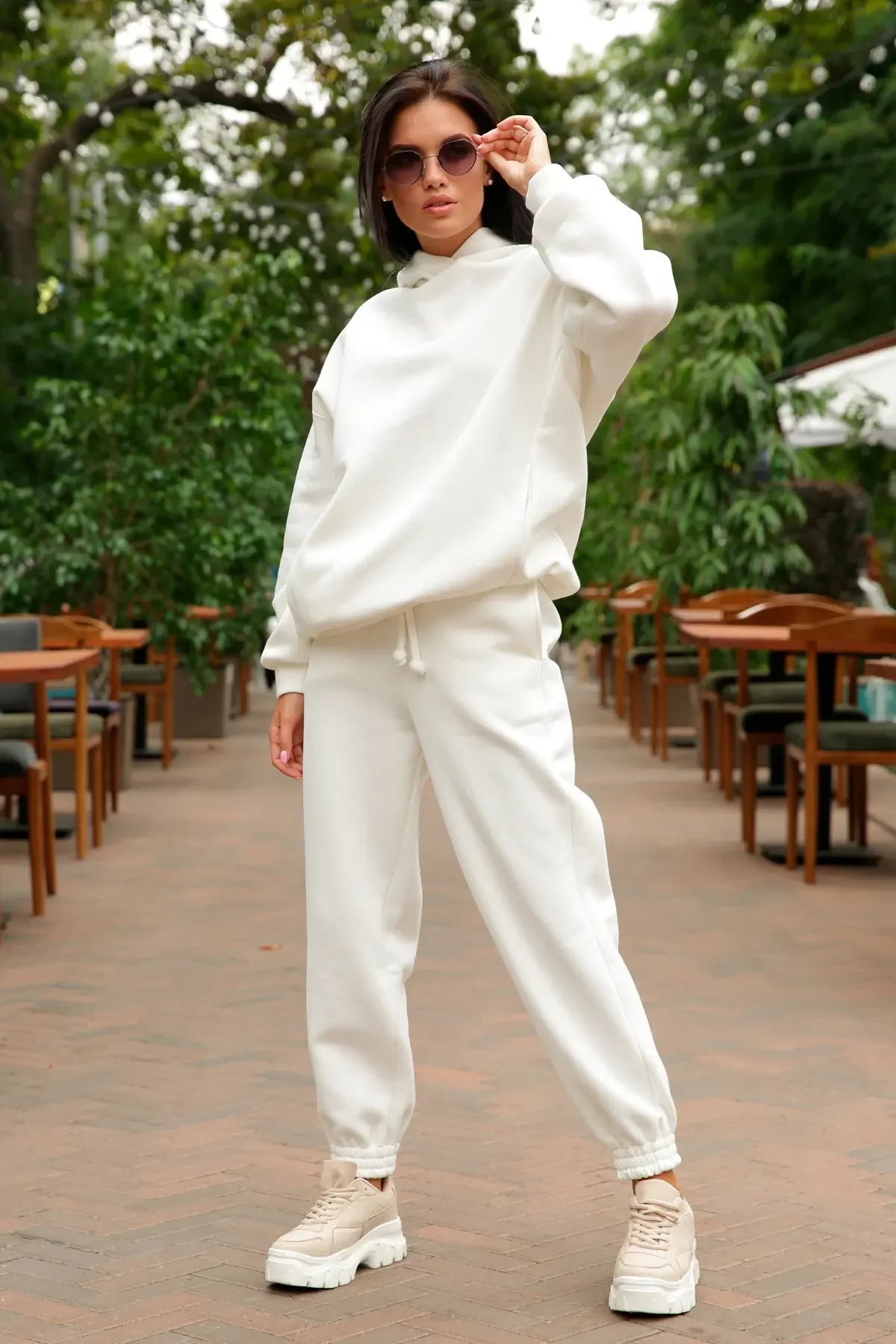 autumn tracksuit outfit set Women Two Piece Set hoodies Hooked Leisure Wide Leg Long Pants Sets Slim Fit Office Ladies Autumn