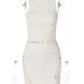 Hugcitar Fashion 2 Pcs Sets Solid O Neck Cut Out Sexy Crop Tank Top Skirt 2025 Spring Summer Women Y2K Clothes Party Vacation