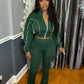 CM.YAYA Active Women's Set Zipper Sweatshirt Jacket and Long Pants Suit 2025 Sporty Fitness Two 2 Piece Sets Outfit Tracksuit