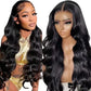 Blue Body Wave Lace Front Human Hair Wigs 13x4 HD Transparent Lace Frontal Wigs For Women Prepucked Lace Wigs Bleach Knots