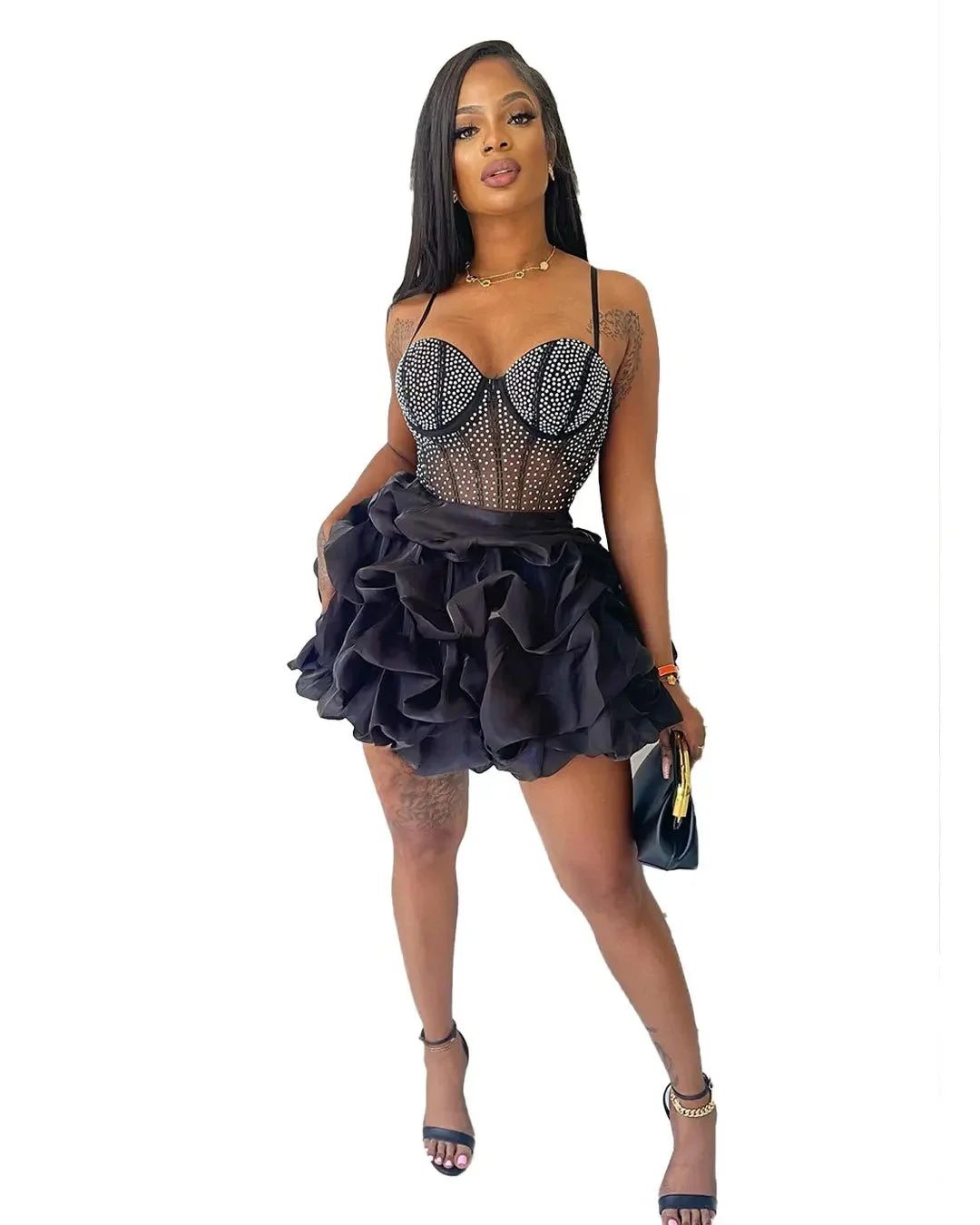 K2820 Sexy Slimming Diamond Stretch Tank Skirt Puff Skirt From China Perfect For Fashionable Women With Its Smooth Silhouette