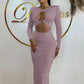 Hawthaw Women 2024 Spring Autumn Sexy Long Sleeve Party Club Hollow Out Bodycon White Long Dress Wholesale Items For Business