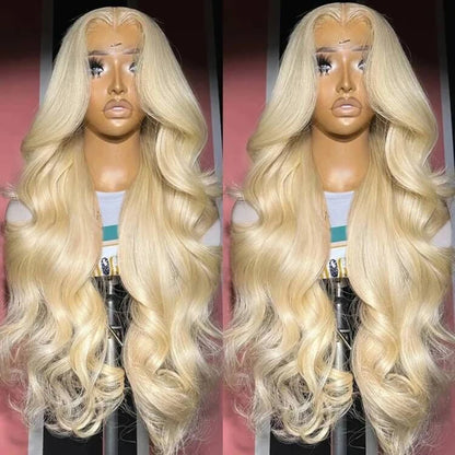 613 Blonde Lace Front Human Hair Wigs Indian Body Wave 13x6 HD Lace Frontal Human Hair Wigs Transparent Lace Wigs for Women