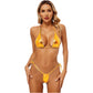 Blue Glossy Bikini Women's Two-Piece Swim Suits Brazilian Swimwear Beach Outfits Halter Bra Top with Side Lace-Up Ruched Briefs
