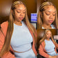 Straight Highlight Ombre Human Hair Lace Front Wigs 13x4 13x6 HD Lace Wigs Pre Plucked for Black Women Honey Blonde Colored Wig