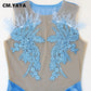 CM.YAYA Women Floral Embroidery Sleeveless Mesh Patchwork Tank Velvet Bodycon Midi Dress 2023 Vestido Sexy Party Evening Dresses
