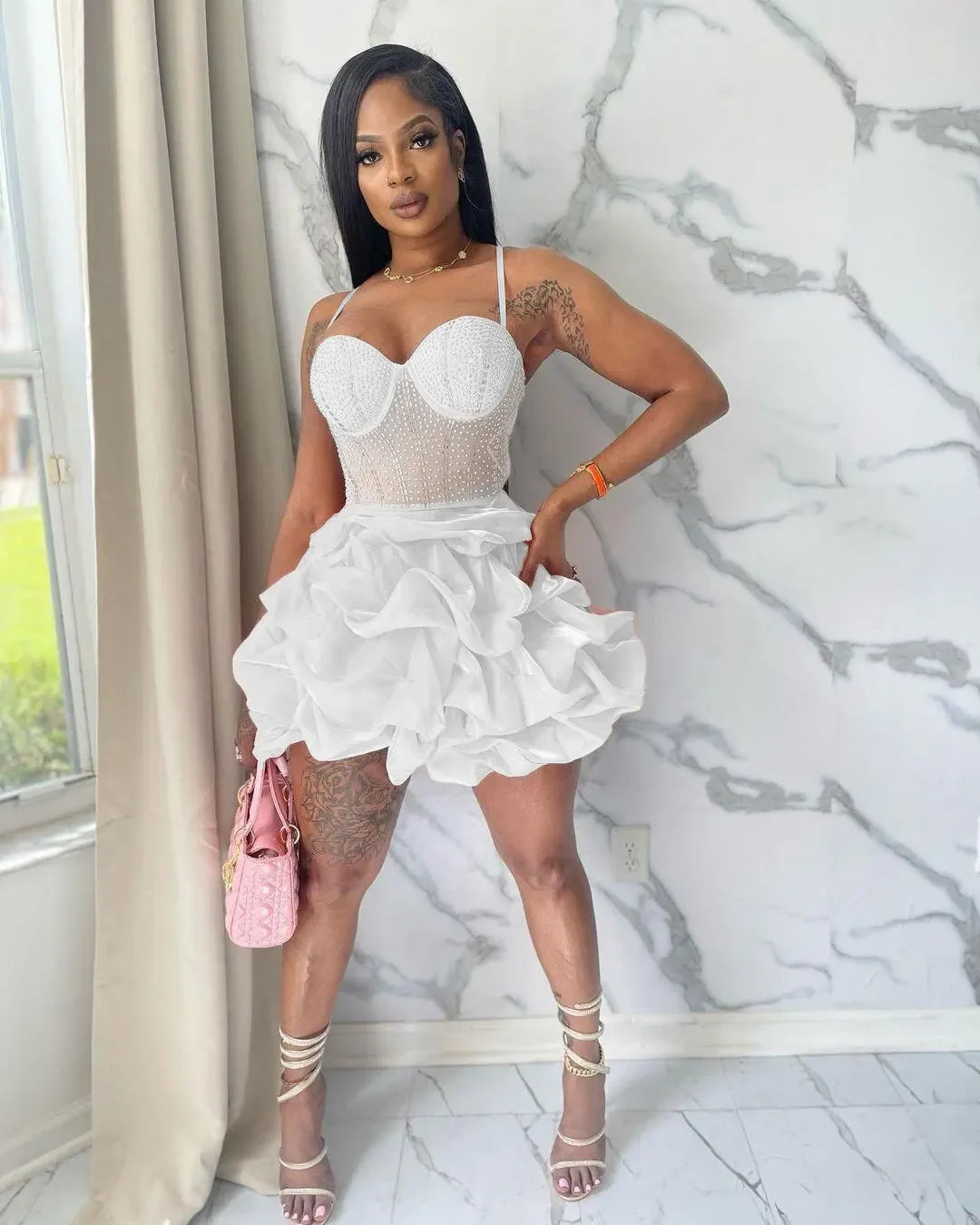 K2820 Sexy Slimming Diamond Stretch Tank Skirt Puff Skirt From China Perfect For Fashionable Women With Its Smooth Silhouette