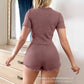 Short Sets Women Two Piece Set V Neck Single Breasted Tops Sexy Casual Y2k Sleepwear Shorts Pants Elastic Waist Lace Up Splice