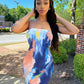 Spring And Summer Dresses For Women Chest Wrap Printed Off Shoulder Bandage Slim Sexy Long Dress New Fashion Party Long Sleeve