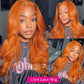 Ginger Orange 13x4 HD Lace Front Wigs Human Hair Body Wave 13x6 Lace Frontal Wigs Glueless Transparent Lace Wigs For Black Women