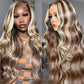 613 Ombre Blonde Colored Lace Front Wigs 13x4 HD Frontal Human Hair Wigs For Women 100% Glueless Brazilian Pre Plucked Lace Wigs