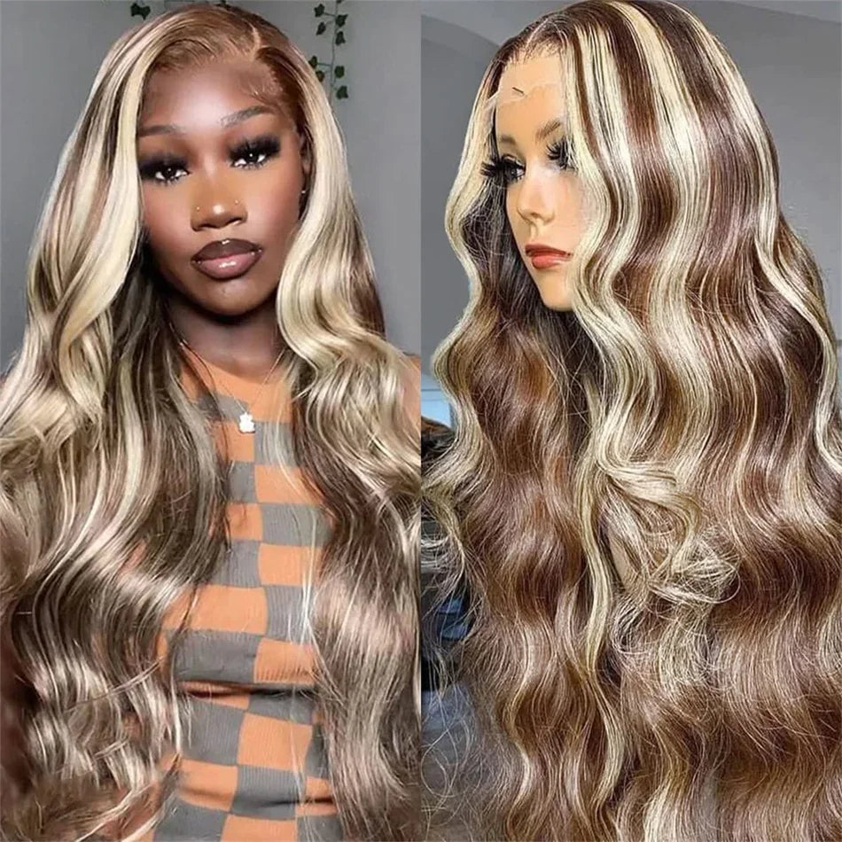 613 Ombre Blonde Colored Lace Front Wigs 13x4 HD Frontal Human Hair Wigs For Women 100% Glueless Brazilian Pre Plucked Lace Wigs