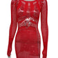 Hollow Out Summer Dresses Casual Women 2022 Fashion Beach Strench See Through Sexy Design Underwear Clubwear Dress